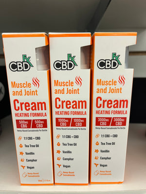 CBDFX Muscle and Joint cream CBD CBG lotion topical