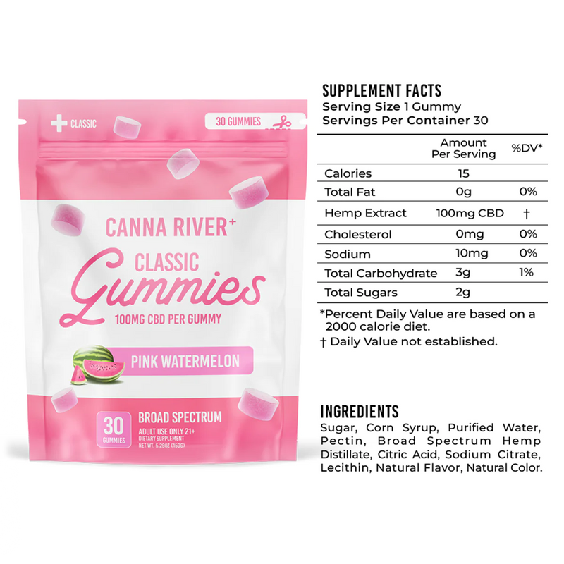 Canna River Classic CBD Gummies 3000mg Broad Spectrum