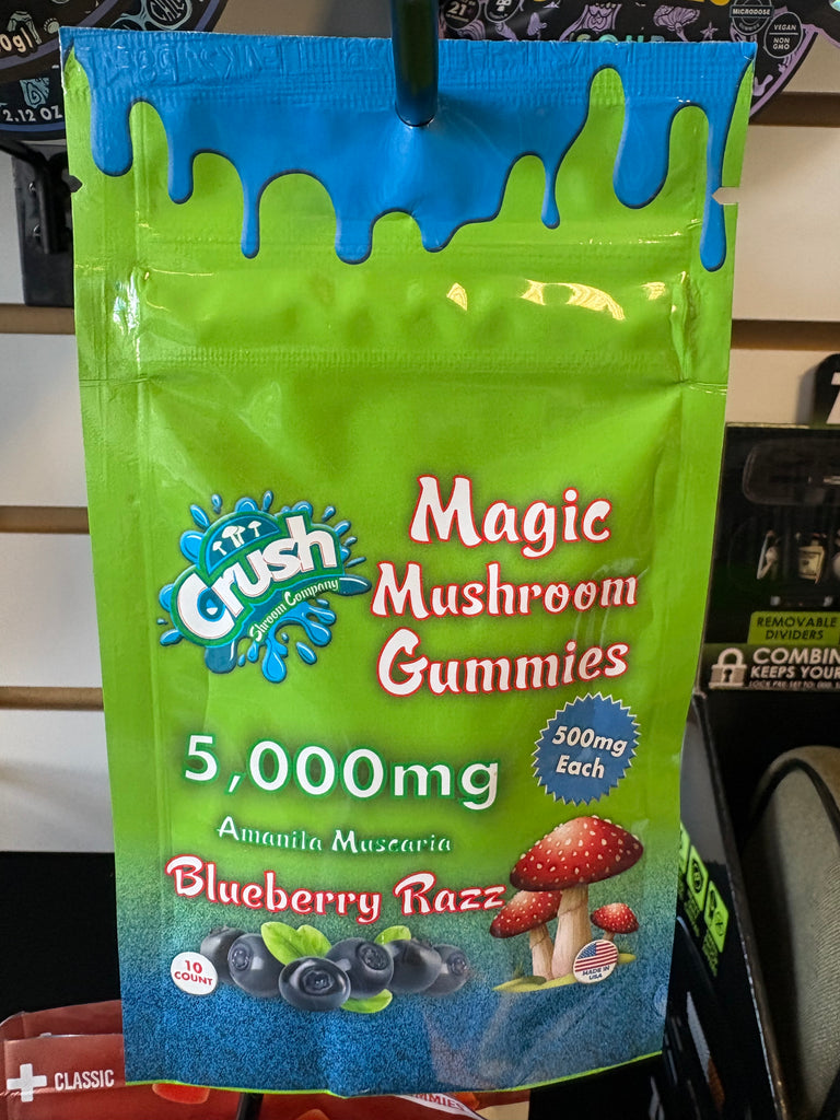 Crush Mushroom Gummies 5000mg blue raz hempgeek Crush Mushroom Gummies 5000mg blue raz hempgeek