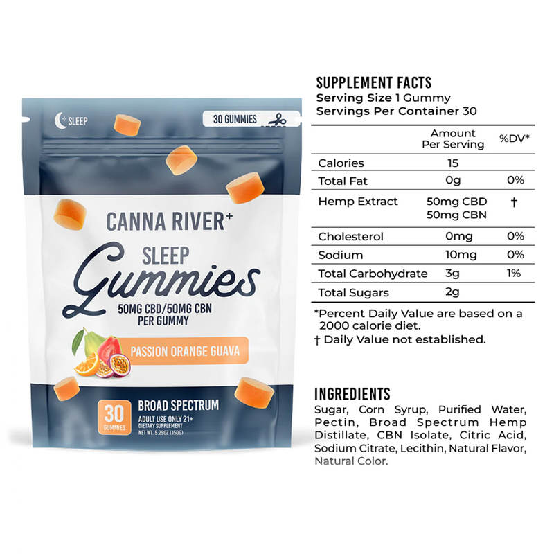Canna River Sleep Gummies 3000mg CBD CBN