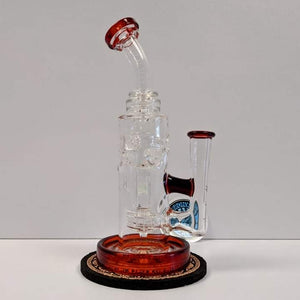 Bronx glass tall fab rig with red color accent 14mm/90