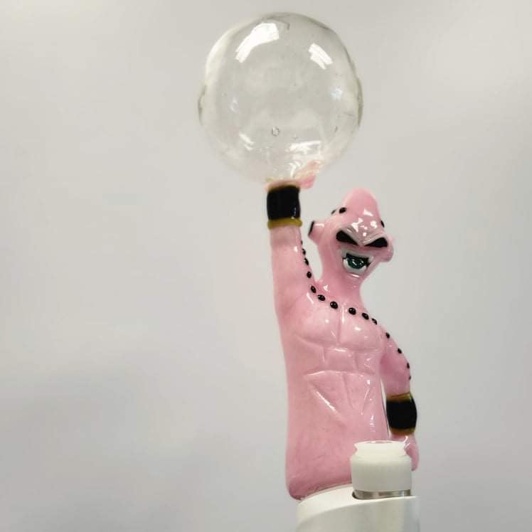 Daniels Glass Art Puffco Peak top for OG or Pro Peak Kid Buu from Dragon Ball Z