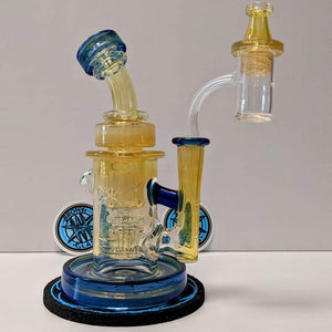 Bronx Glass Mini rig blue accent 10mm 90