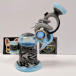 Cambria Glass rig 14mm/90 zebra swirl design