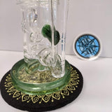 Bronx glass standard size rig with mint green color accent 14mm/90