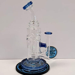 Bronx glass tall fab rig with blue color accent 14mm/90