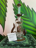Galloway Glass Custom fully worked rig 1 of 1 with Opals and Rachet Perc  14mm/90