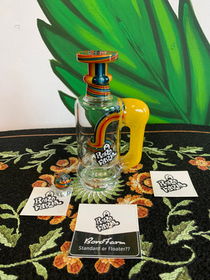Boro Farms Floater Puffco Peak or peak pro glass top with Color work with matching cap