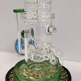 Bronx glass standard size rig with mint green color accent 14mm/90