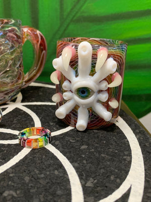 Karma Glass vessel colab with SALT Glass iso or q-tip jar - hempgeek