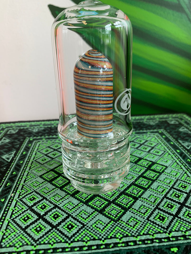 Galloway Glass Puffco Peak Glass Top Single ratchet perc with color work upgrade