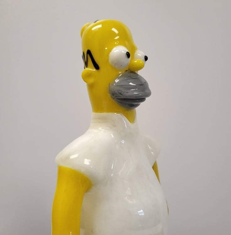 Daniels Glass Art Puffco Peak top for OG or Pro Peak Homer from Simpsons
