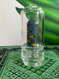 Galloway Glass Puffco Peak Glass Top Single ratchet perc with color work upgrade