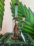 Galloway Glass Custom fully worked rig 1 of 1 with Opals and Rachet Perc  14mm/90