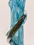 Noble Glass soft glass piece with dichro wrap design glass on glass - hempgeek