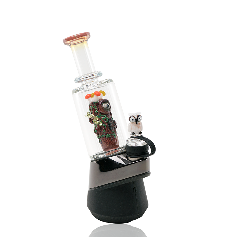 Empire Glassworks Hootie the Owl Woods Forest Puffco Peak Glass Attachment - hempgeek