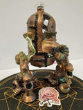 Space Glass Krang from TMNT rig electroformed copper and glow in the dark teeth