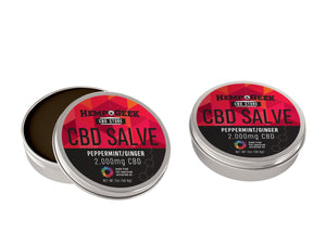 Hemp Geek CBD Salves 2000mg - 2oz Tin Peppermint/Ginger